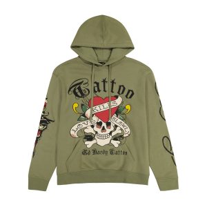 LKS Skull Hoodie - Light Olive
