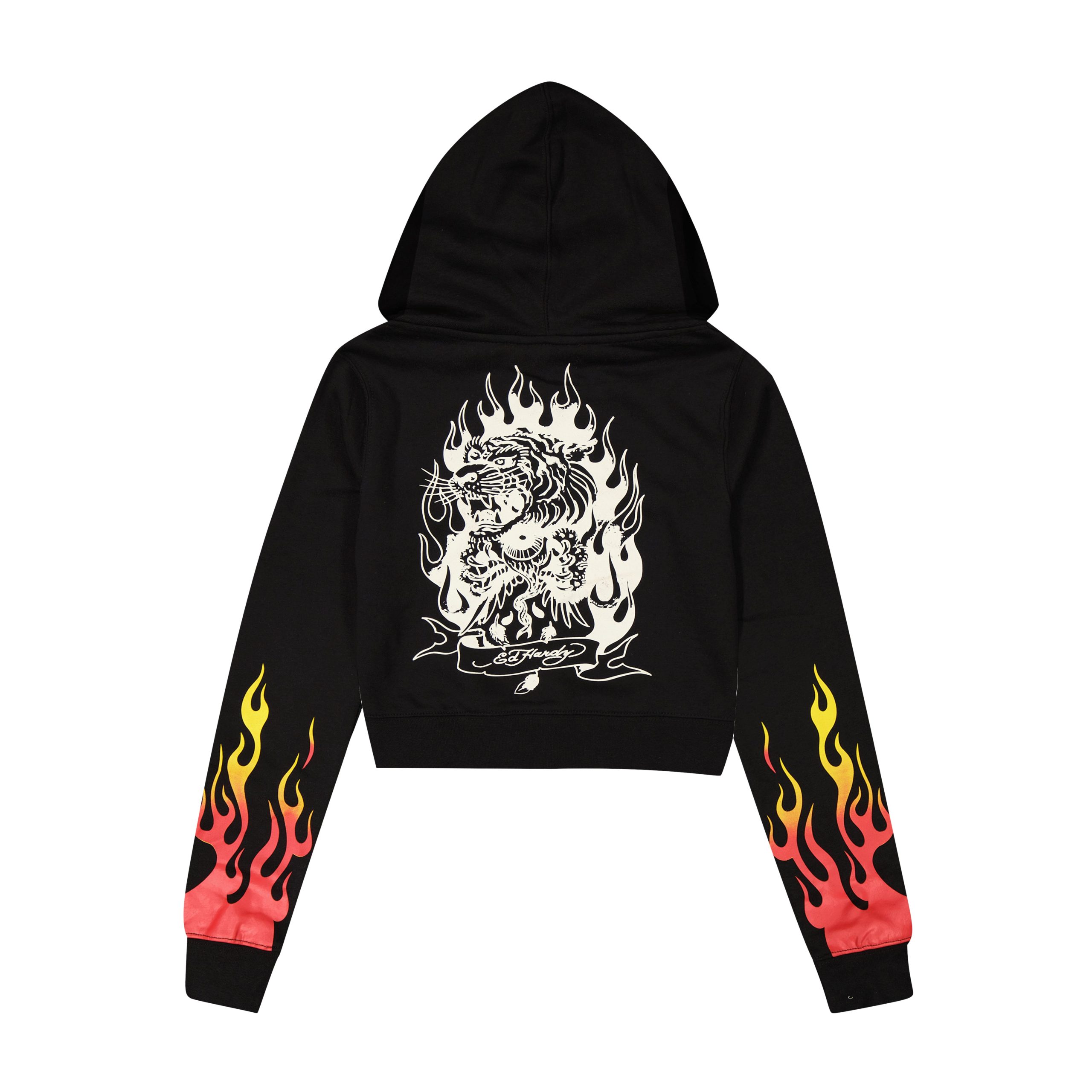 Tiger Flame Zip Front Hoodie - Image 2